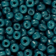 Glas rocailles kralen 6/0 (4mm) Dark teal blue